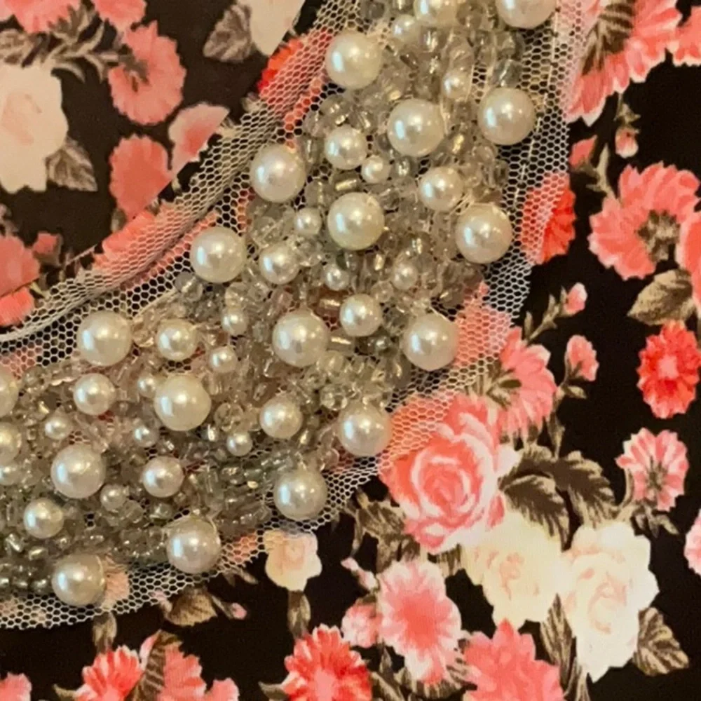 Fun and dressy, super comfy bejeweled floral tank! - Picture 2 of 6